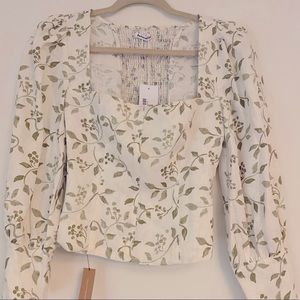 NWT Reformation Stilton Linen Top